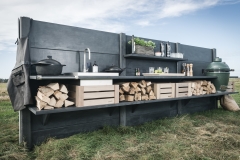 Cuisine exterieure - 3 segments 1m65 Antracite